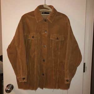 Zara Oversized Corduroy Jacket